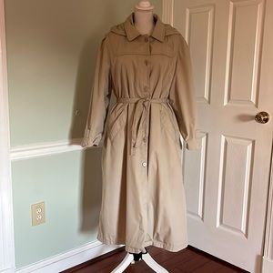 Vintage London Fog Hooded Belted Trench Coat - image 1